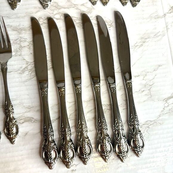 ONEIDA Renoir pembrooke stainless Set Of 31 pieces Flatware SSS set fork spoon - Picture 4 of 12